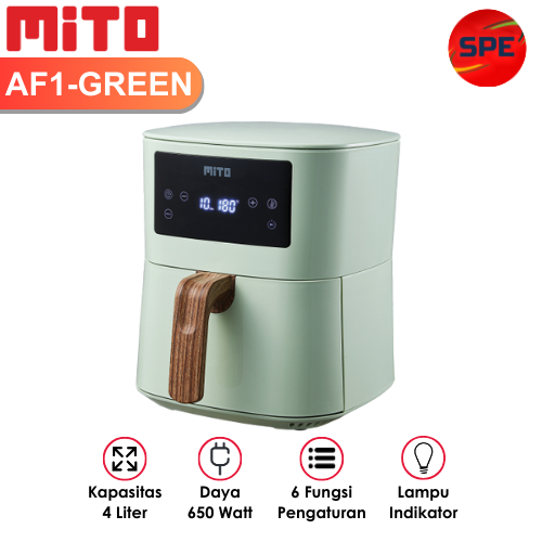AIR FRYER DIGITAL MITO KAPASITAS 4 LITER AF1 GREEN GARANSI RESMI (MEDAN)