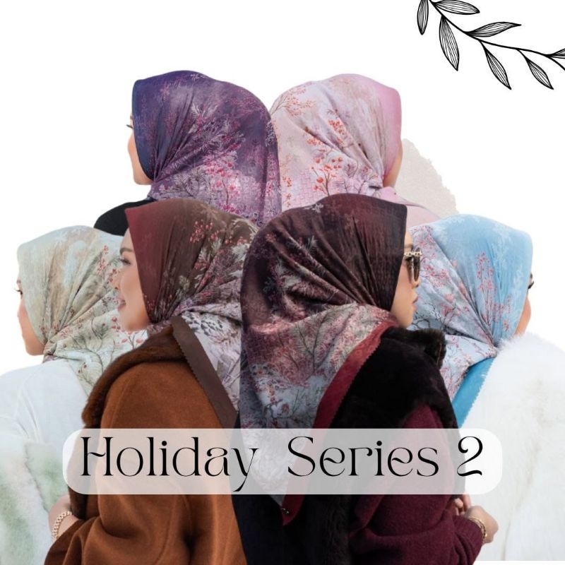 Holiday Series 2 Hijab Voal Premium Lasercut Titik 3 Pin Logam atau Non Pin