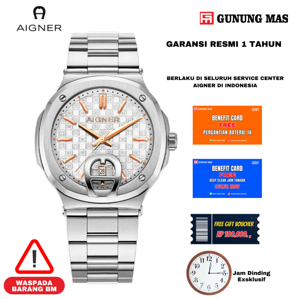 Jam Tangan Pria AIGNER AGW-241006 100% Original