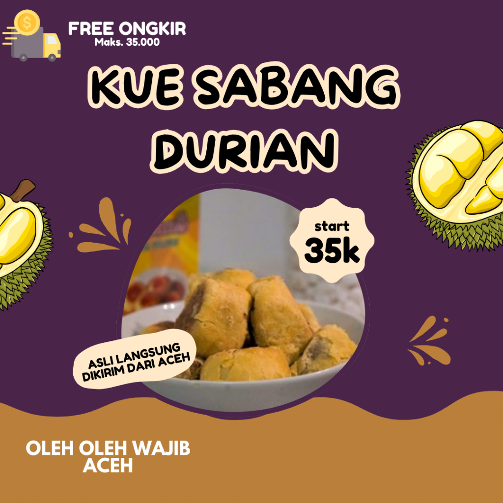 

KUE BAKPIA SABANG DURIAN - Oleh oleh khas Aceh - Kue Bakpia Sabang 10 Pcs/Kotak