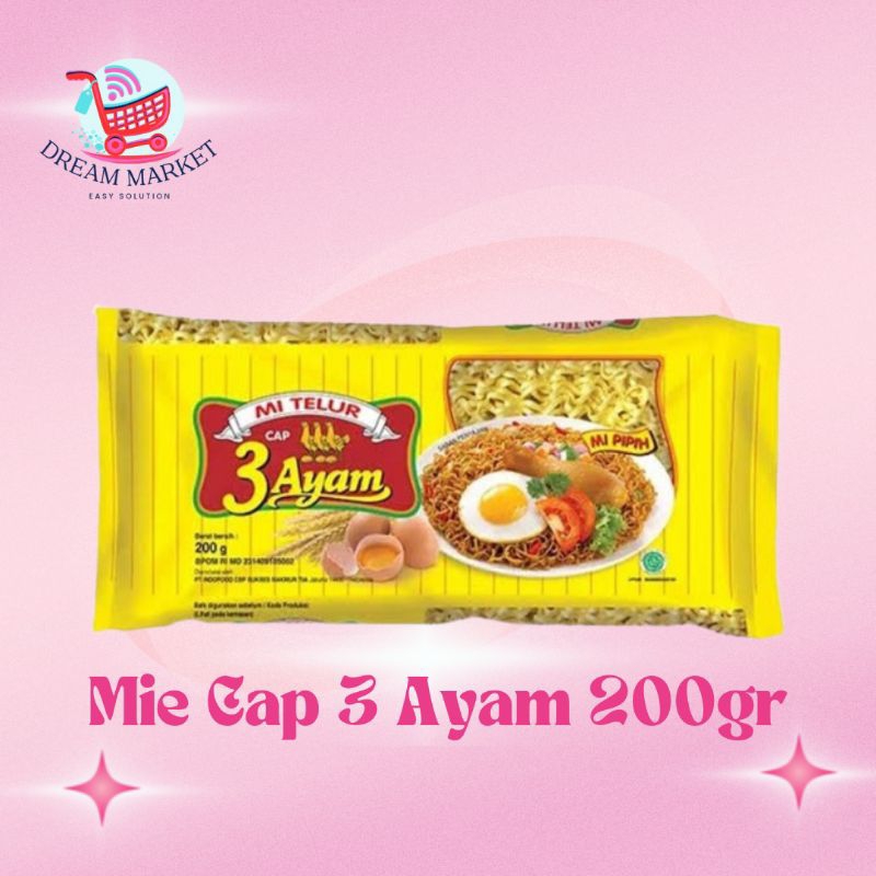 

Mie Telur 3 Ayam [200gr] - Mie Telur 200gr