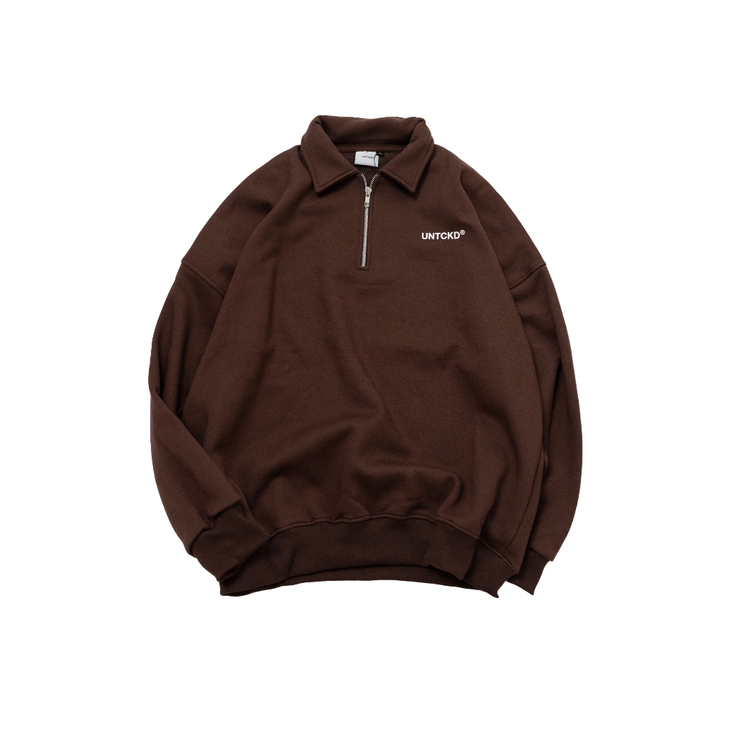 DRB Halfzip Rugby Shirt Brown