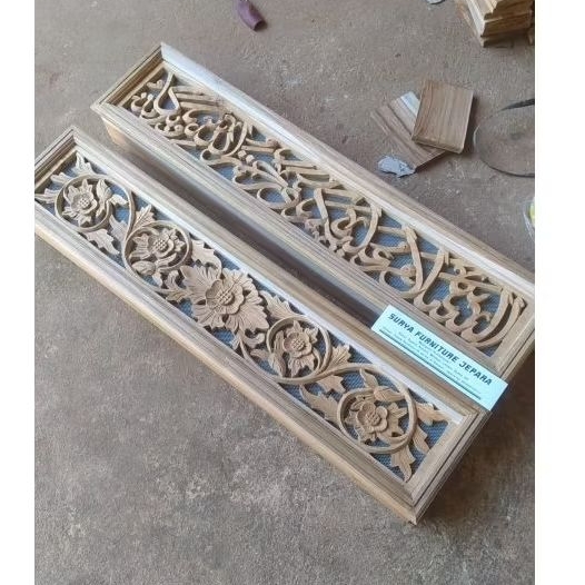 KALIGRAFI BISMILLAH LENGKAP LOSTER KAYU JATI 130x25 hiasan dinding roster