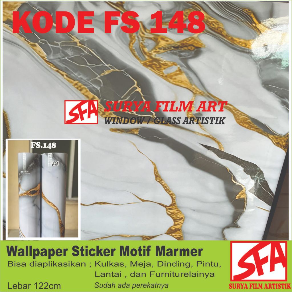 Stiker Marmer/Stiker Moti Marmert untuk Kitchenset, Dapur, Meja Makan