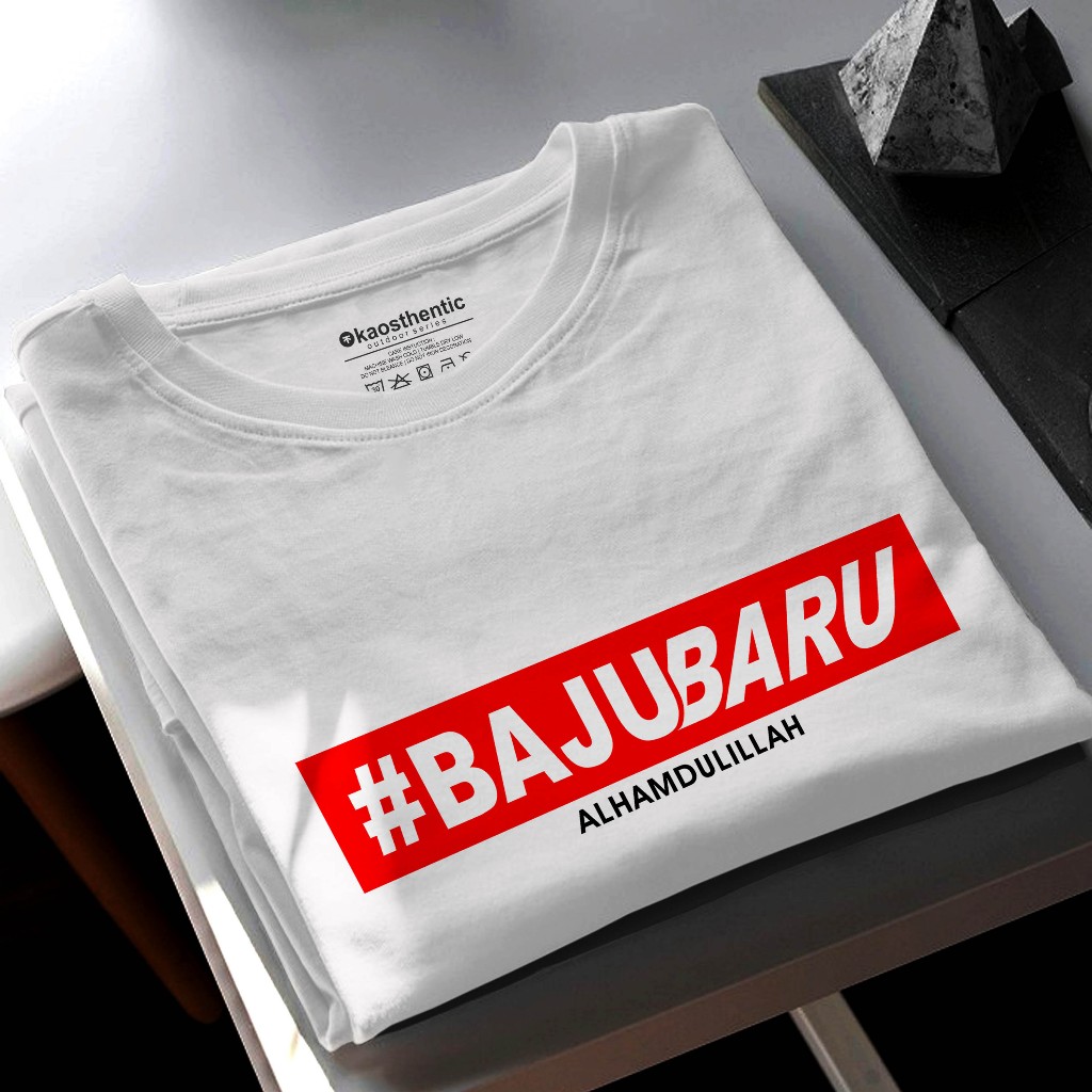 KAOS LEBARAN - BAJU BARU ALHAMDULILLAH - PAKAIAN PRIA WANITA