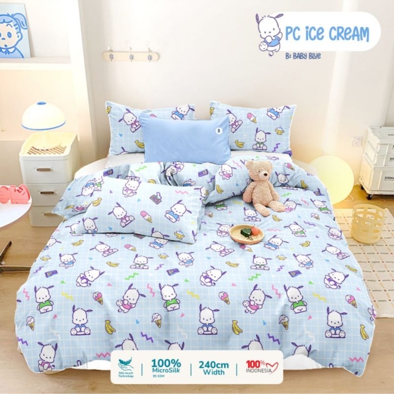 Sprei anak pochacco ice cream sprei ukuran terlengkap Sprei seprai sprei 90x200 sprei 100x200 sprei 