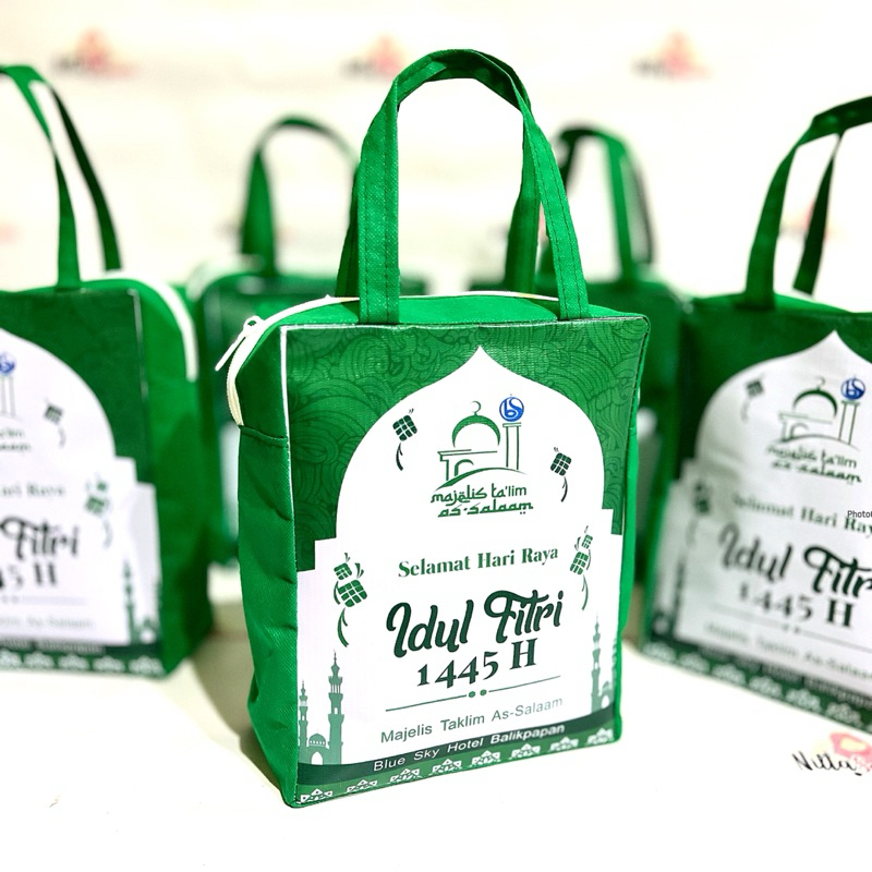 

Goodiebag Hampers Parcel Lebaran Hari Raya Idul Fitri Tas Parsel Model Resleting Custom FREE DESAIN