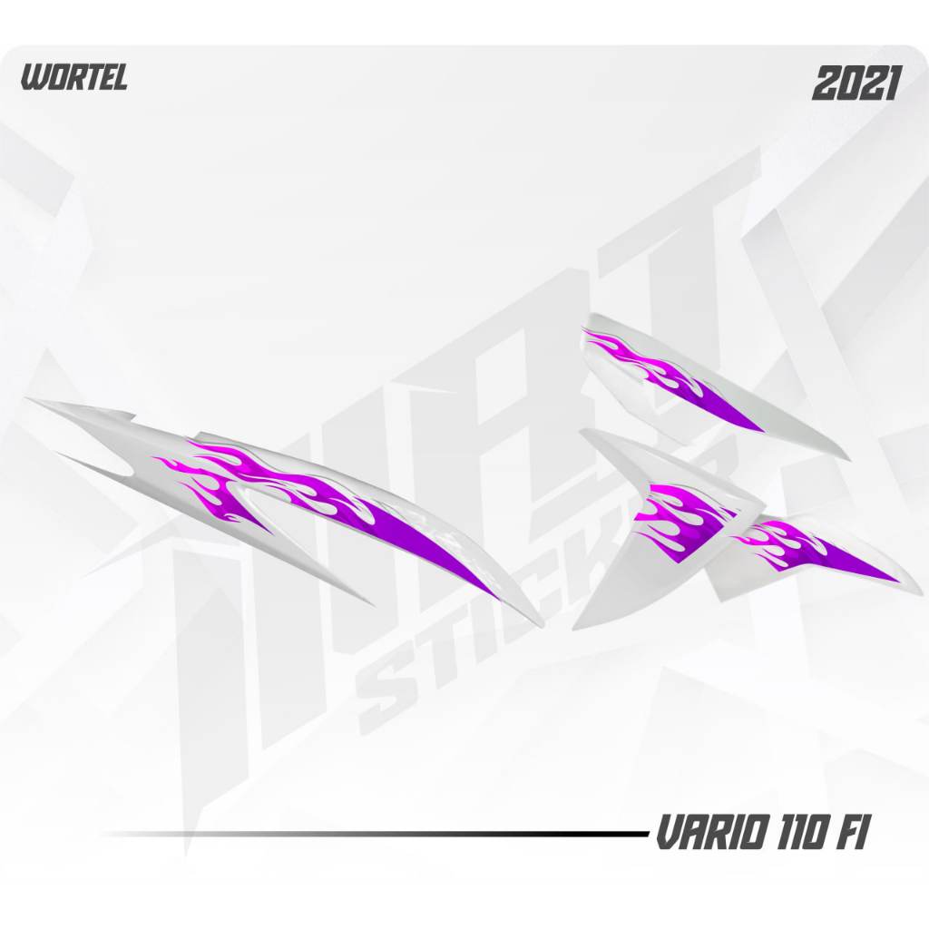 Striping Vario 110 FI - Stiker Transparan Vario 110 FI Api Vol 3 (Sudah Terpotong)