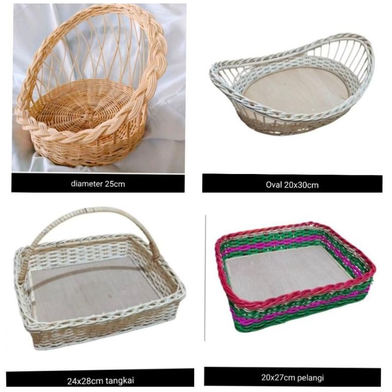 Keranjang Parcel Rotan / keranjang rotan serbaguna