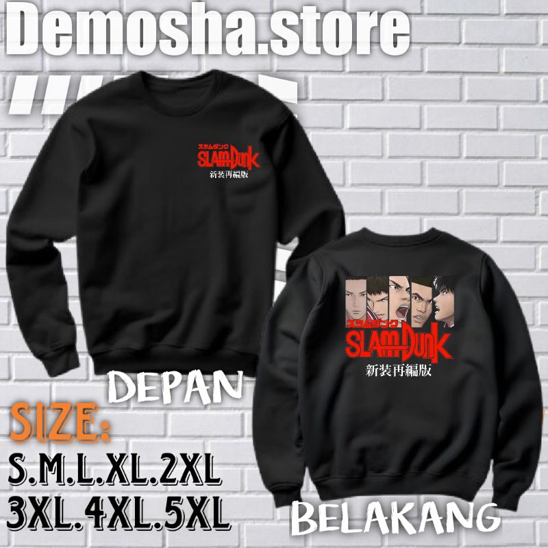 Jacket SWEATER CREWNECK Anime SlamDunk Pria Wanita| Keren Kekinian