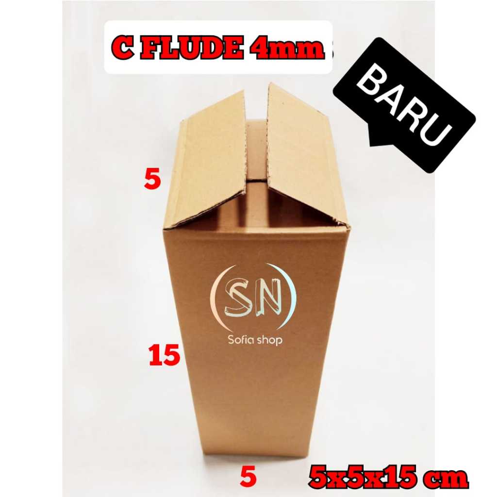 

C-FLUDE 4MM KARDUS PACKING 5x5x15cm / KARDUS PACKING ONLINE SHOP 5 x 5 x 15 CM