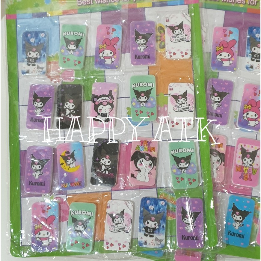 

(HARGA 5 PCS) PENGHAPUS / HAPUSAN / PEMBERSIH PENSIL SANRIO KUROMI CINNAMONROLL MY MELODY