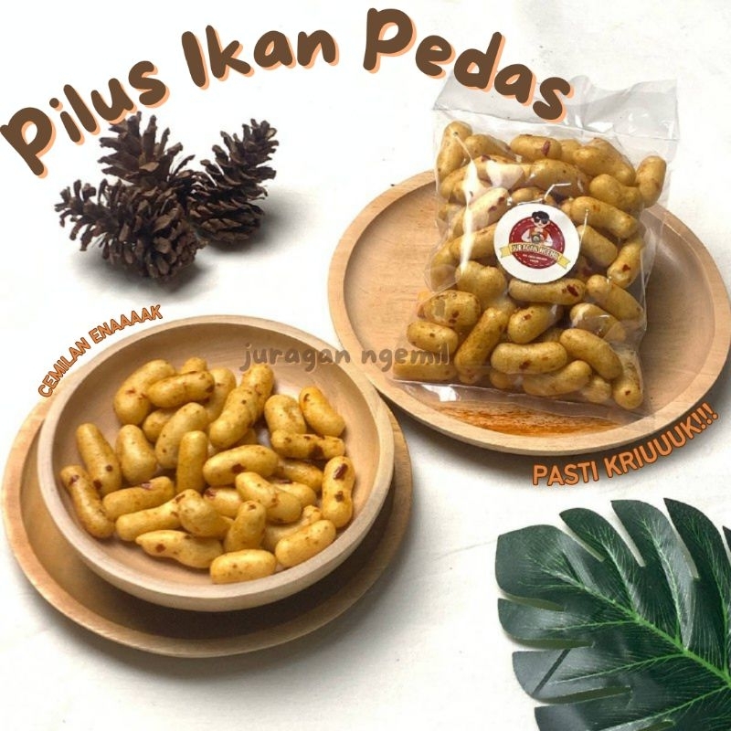 

Snack Cemilan Pilus Ikan Pedas Manis Renyah