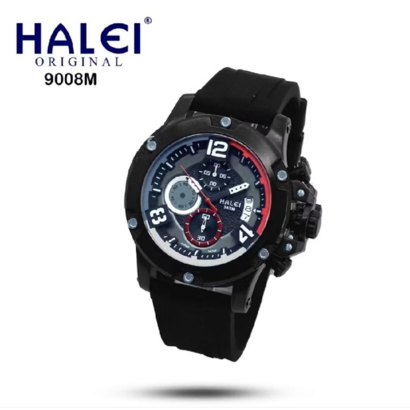 JAM TANGAN HALEI ORIGINAL TAHAN AIR KRONO AKTIF 0170