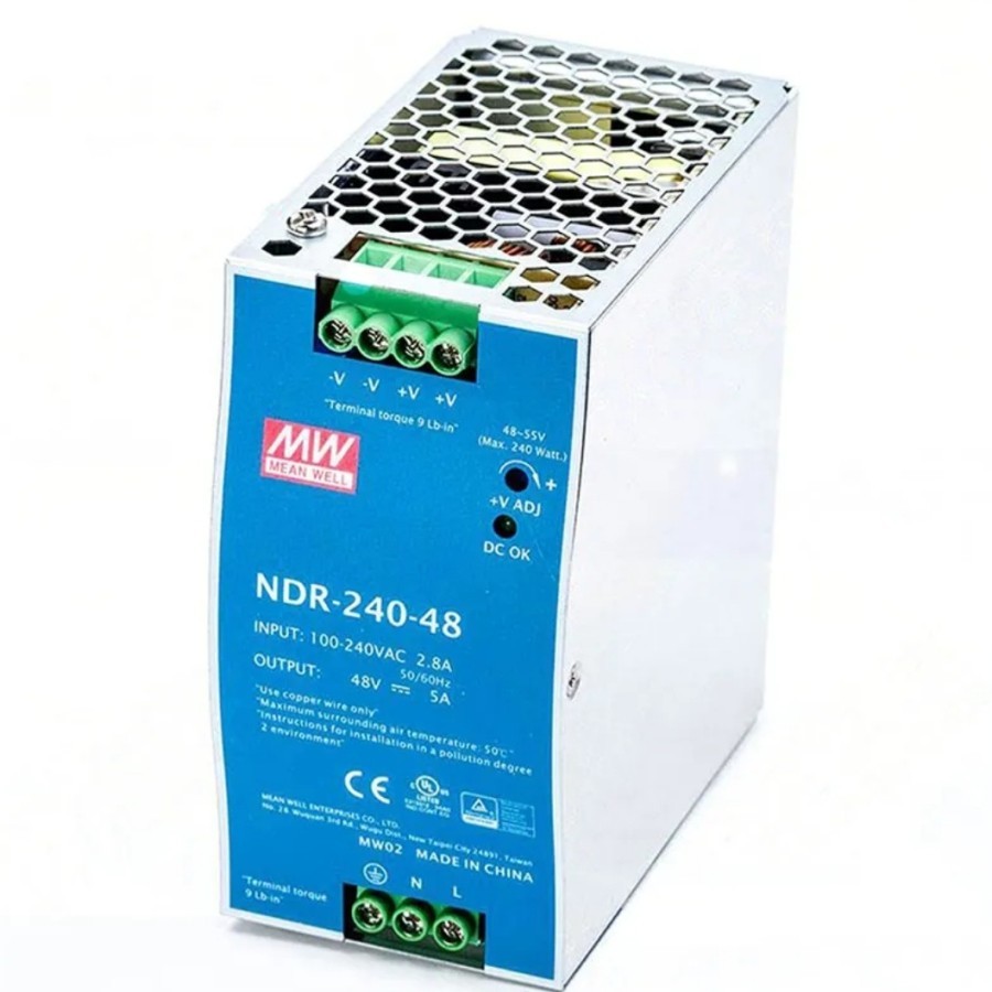 MeanWell Mean Well NDR 240-48 Industrial DIN RAIL PSU 240 W 48V DC 5A