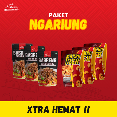 

PAKET NGARIUNG snack kekinian basreng makaroni pedas daun jeruk