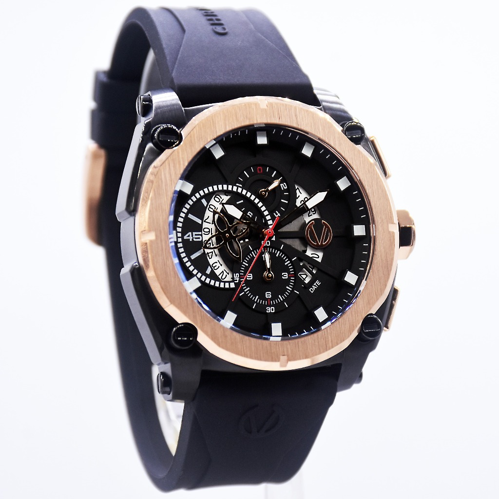 New 100% original  jam tangan pria Christ Verra CV 12201G-38 BLK garansi resmi