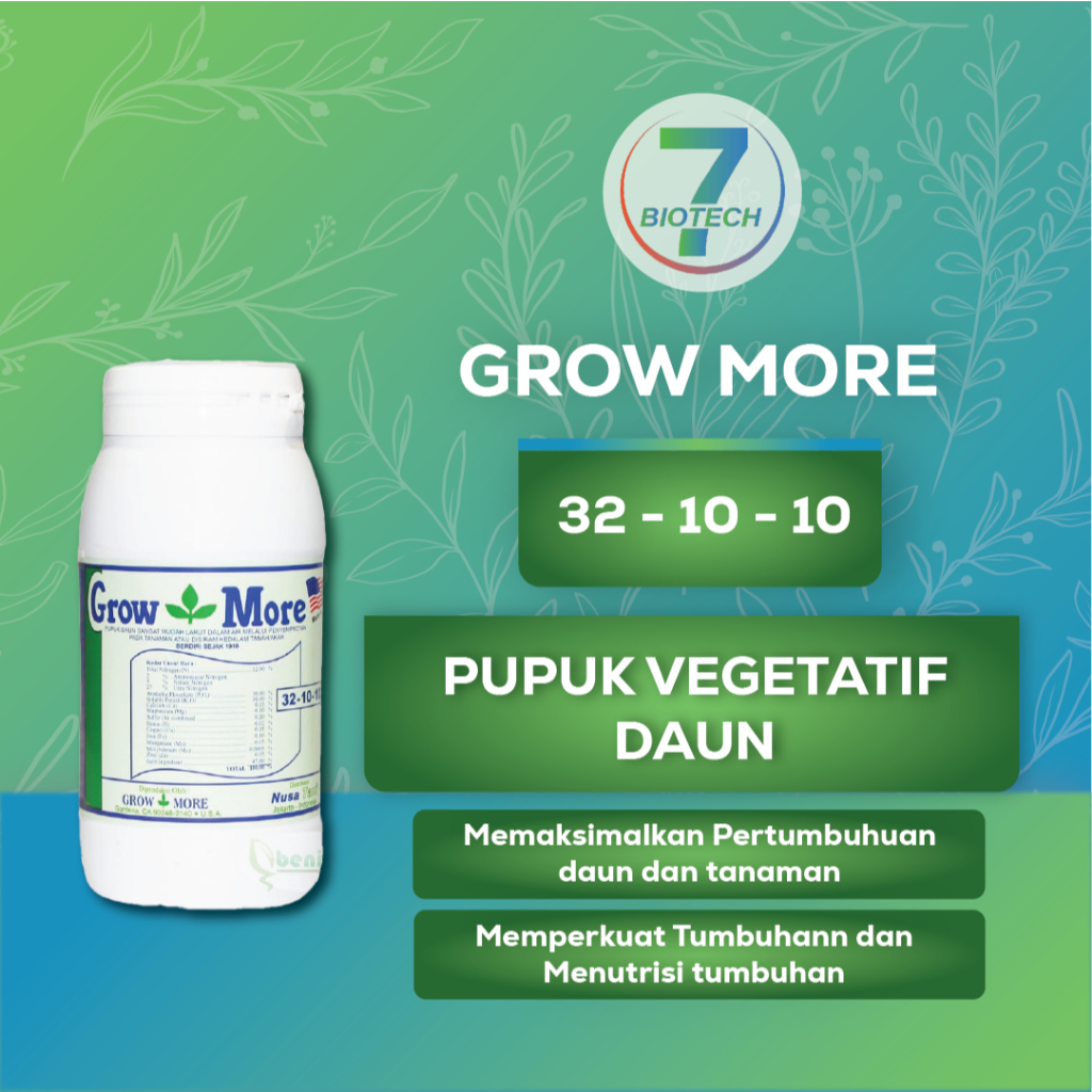 PUPUK GROWMORE 32 10 10 454 GRAM | NPK AKAR BUNGA BUAH KEMASAN PABRIK | ORIGINAL USA