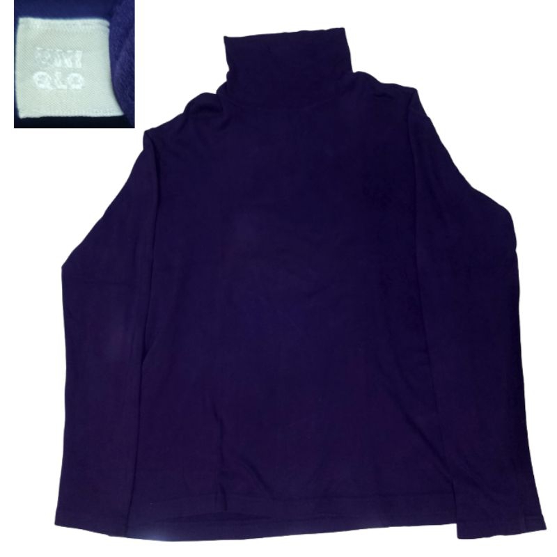 Baju kaos lengan panjang wanita / Inner UNIQLO/ manset lengan panjang wanita/ Turtleneck UNIQLO vint