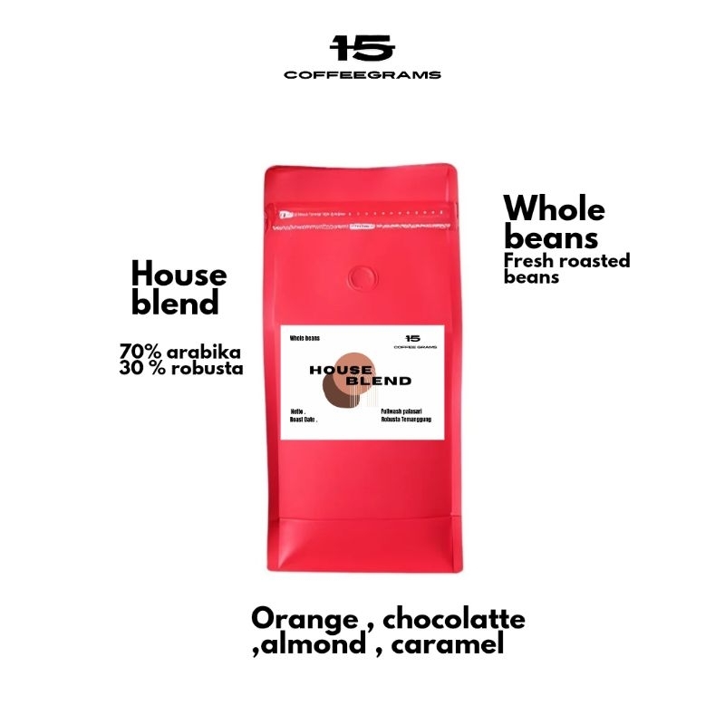 

House Blend kopi susu 70% Arabika 30% Robusta