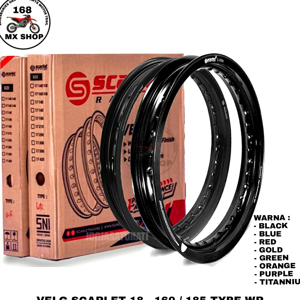 KODE Q82R Velg Vleg Velek Velk Vlek Pelek Pelk Rim Aloy Scarlet Ring R 18 16 185 Tipe WR