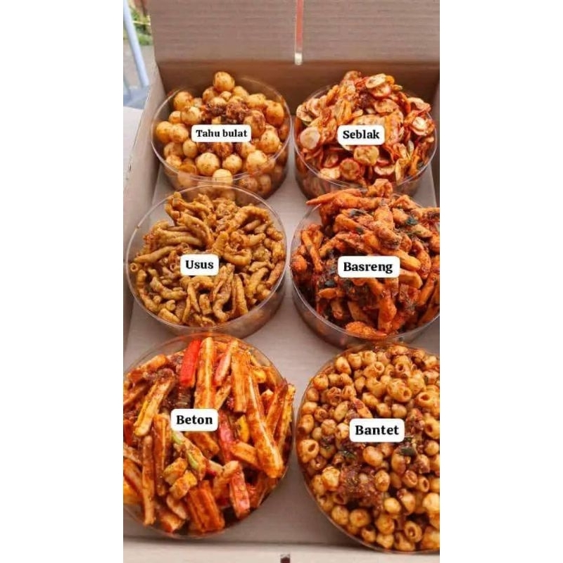 

paket kriuk pedas jajanan lebaran isi 6
