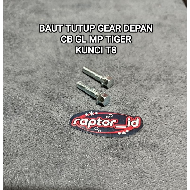 BAUT TUTUP GEAR DEPAN CB GL MP TIGER KUNCI T8