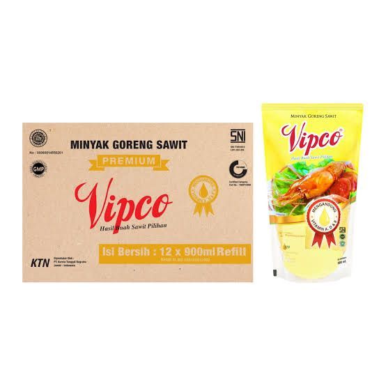 

MINYAK GORENG VIPCO - POUCH 1L, 2L, 500ML, 900ML - OIL
