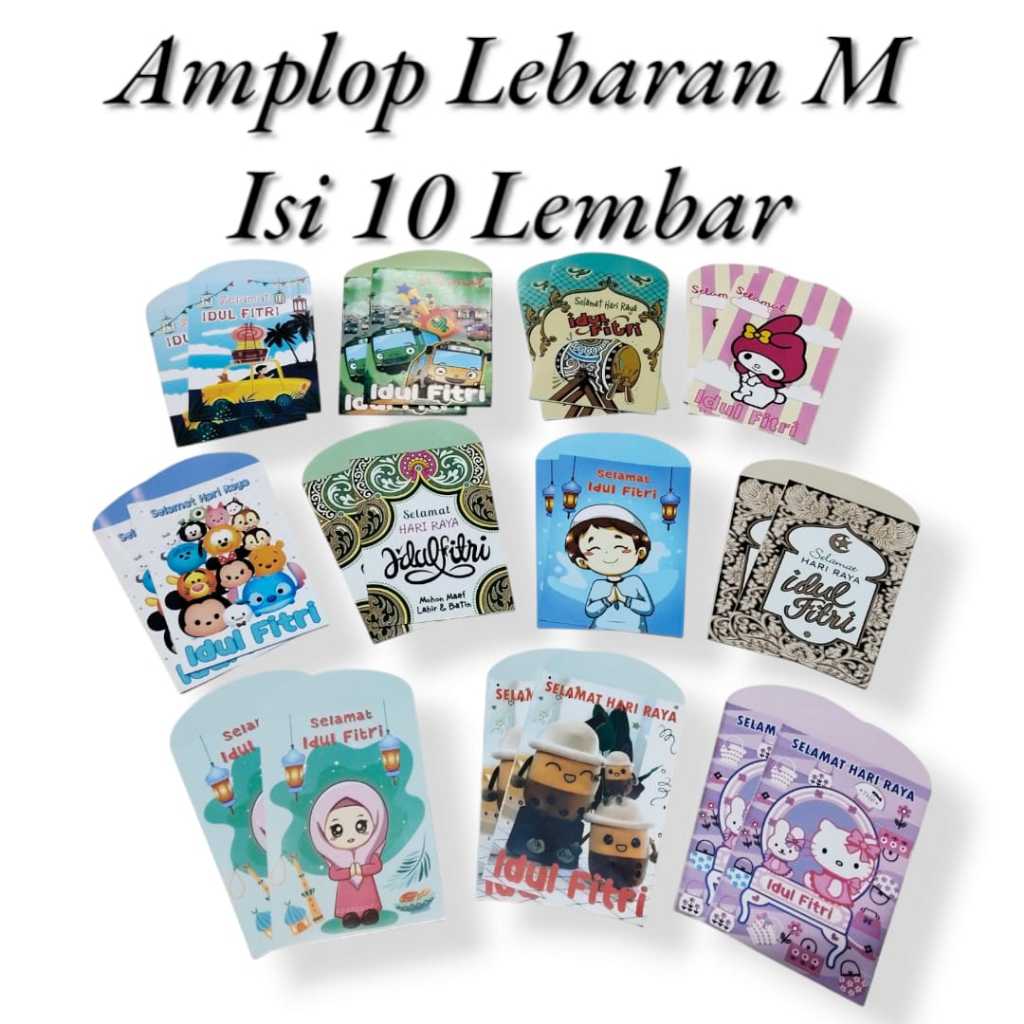 

Amplop Lebaran Idul Fitri UKURAN M / Angpao Idul Fitri Isi 10 Lembar
