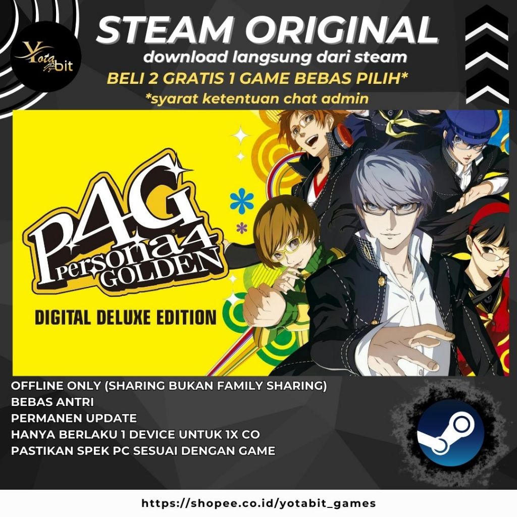 Persona 4 Golden | Persona 4 Arena Ultimax PC Game Original Offline