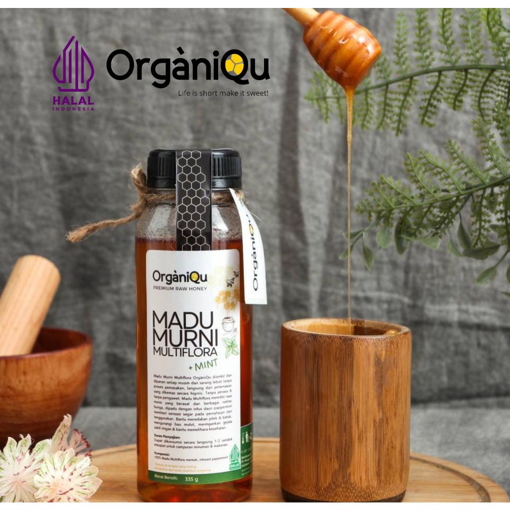 

Organiqu Madu Murni Multiflora MINT MADU KEMASAN 315 gr Raw Honey Premium
