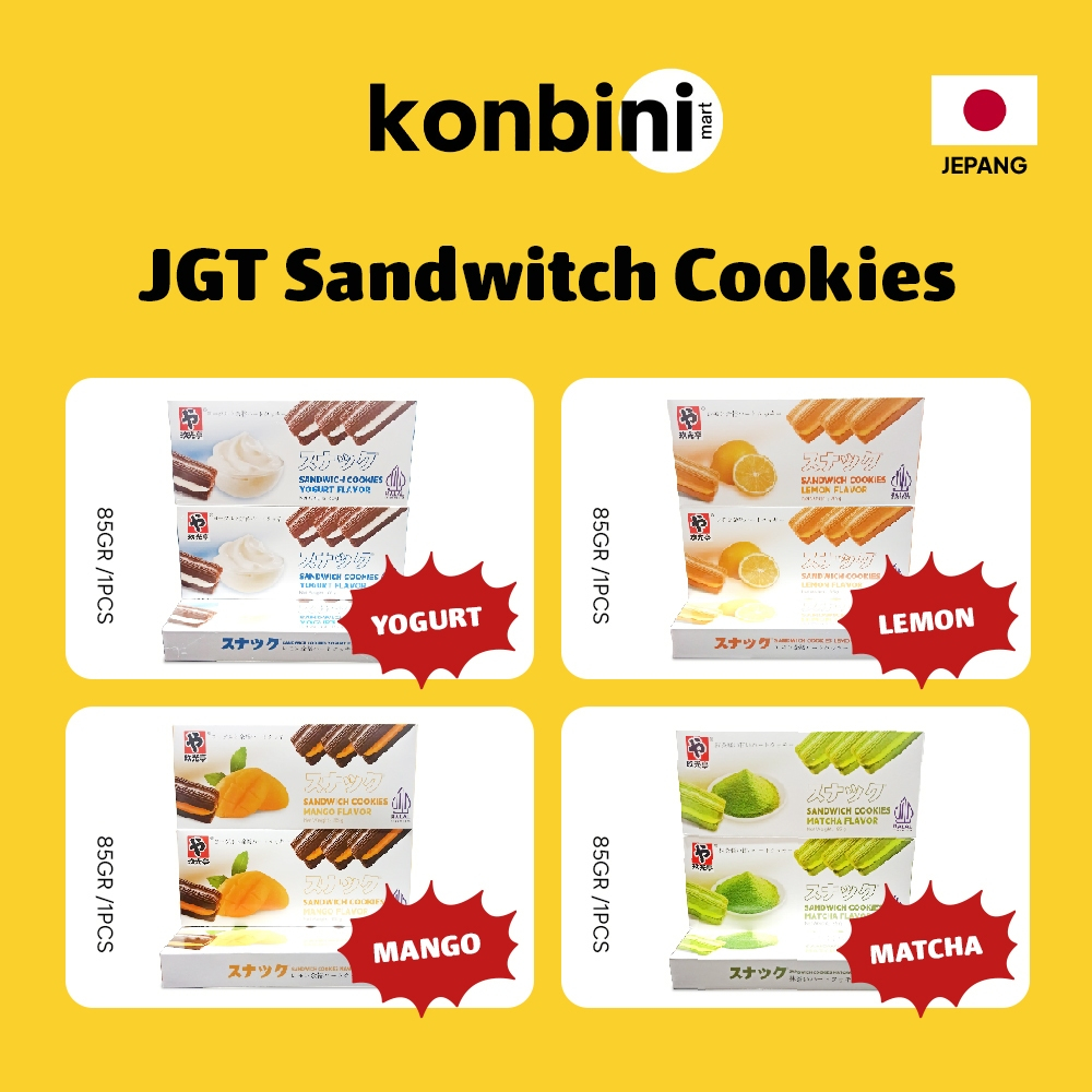 

KONBINI JEPANG - JGT Cocoa Cookies Sandwich 85gr Biskuit Sandwich