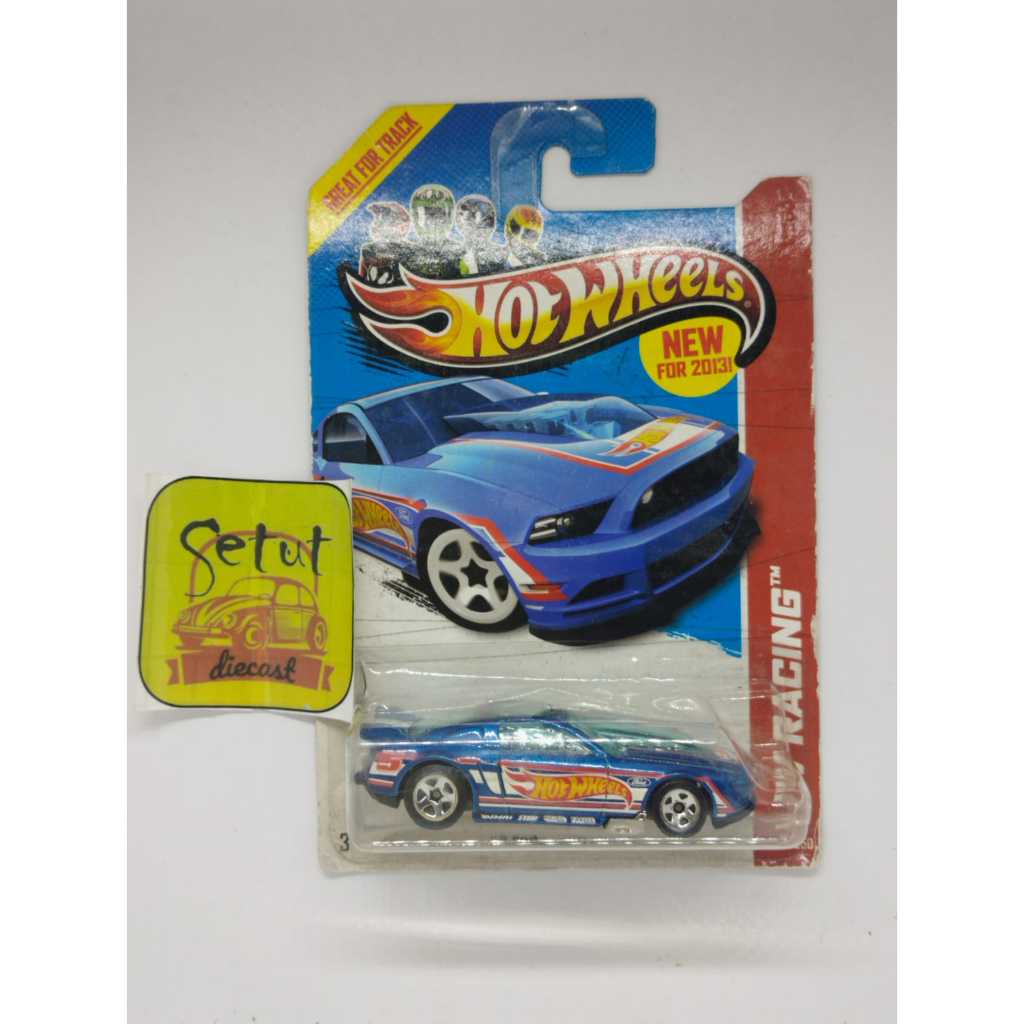 HOT WHEELS HOTWHEELS RACE TEAM 13 FORD MUSTANG GT 5 US CARD BIRU BLUE