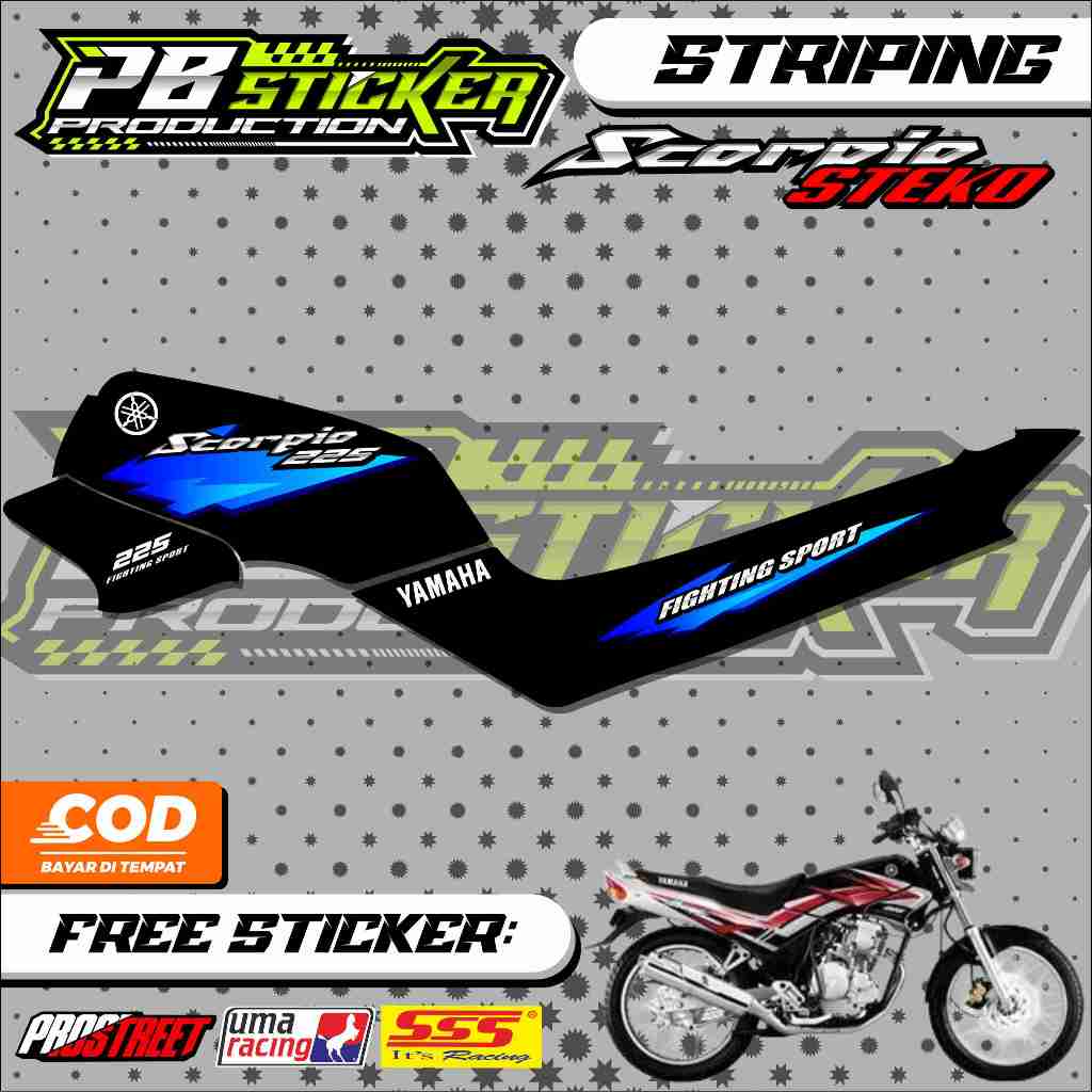 STRIPING YAMAHA SCORPIO STEKO / STRIPING VARIASI SCORPIO STEKO