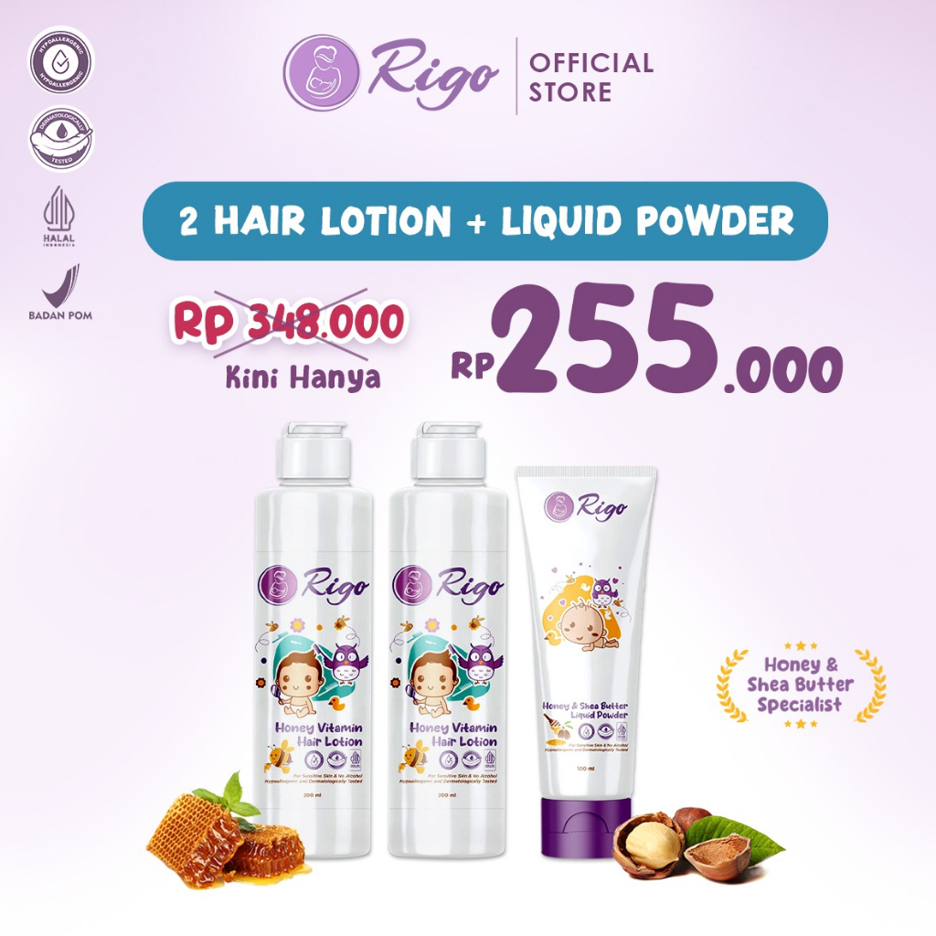 Rigo Bundling Hair Lotion 200ml+Hair Lotion 200ml+Liquid Powder 100ml