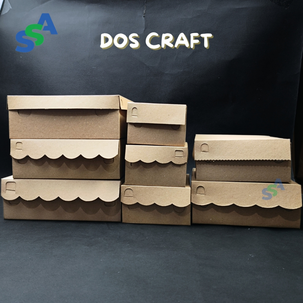 DOS CRAFT / KARDUS SNACK COKLAT / DOS CRAFT BERBAGAI UKURAN