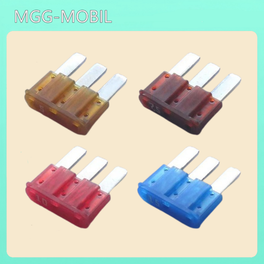 Sekring Fuse Micro 3 Mobil 5A 7.5A 10A 15A 20A(10PC)