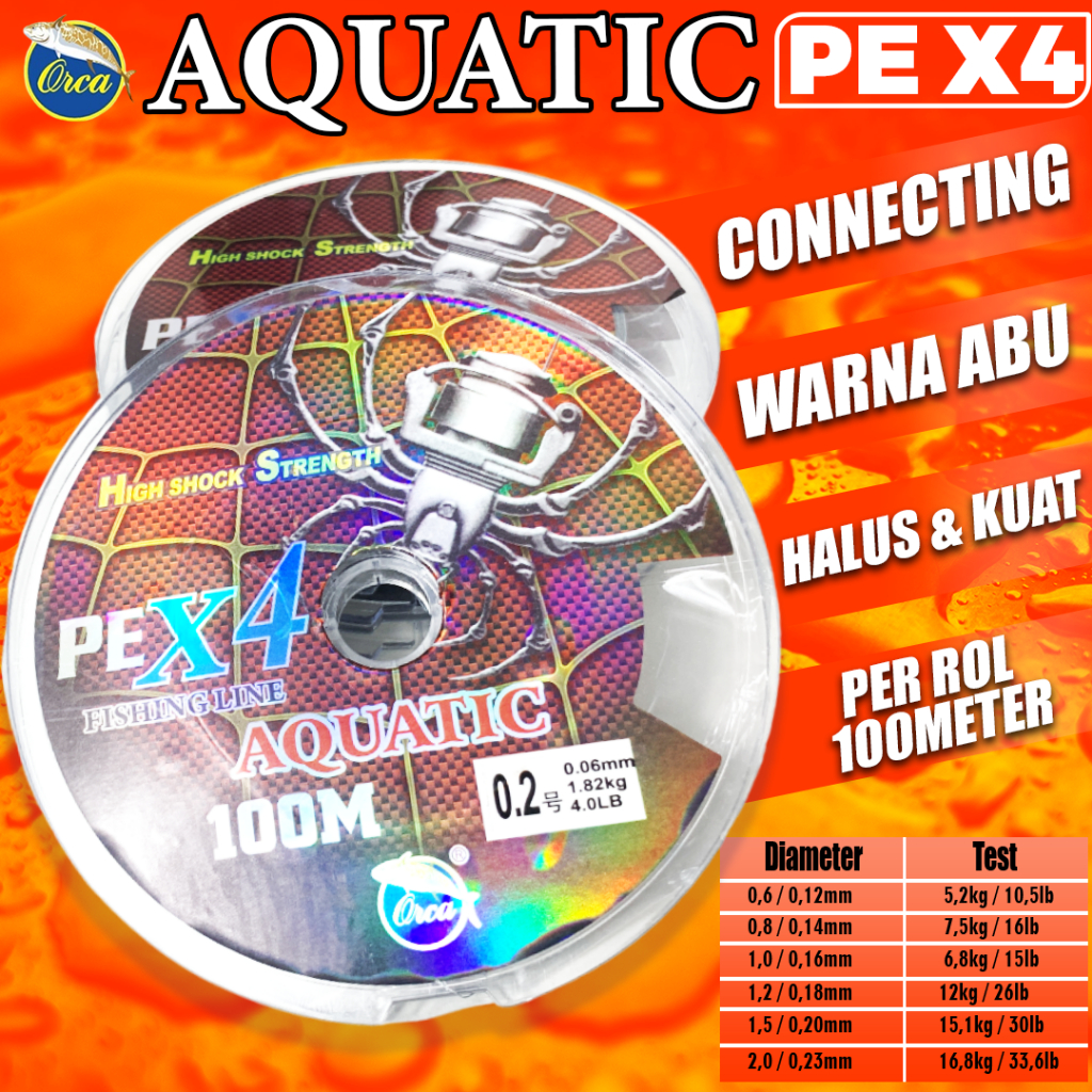 Senar Pancing Benang PE Orca Aquatic