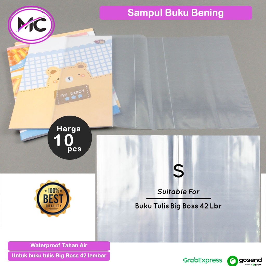 

Sampul Buku Tulis Plastik Being Transparan Cover Mika Plastik Folio Buku Big Boss Polos Buku Campus Waterproof Anti Air Murah Per 10 pcs