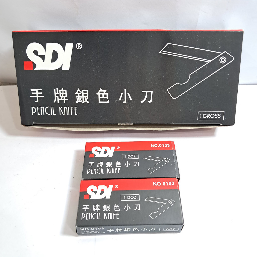 

1 Gross isi 12 Lusin Pisau Lipat SDI No. 0103