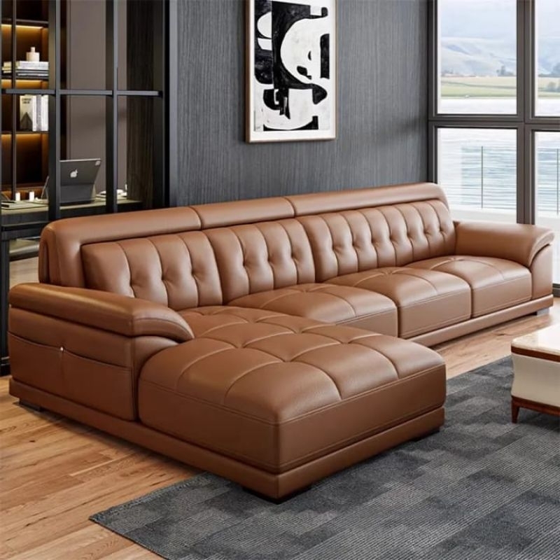 sofa Letter L kulit