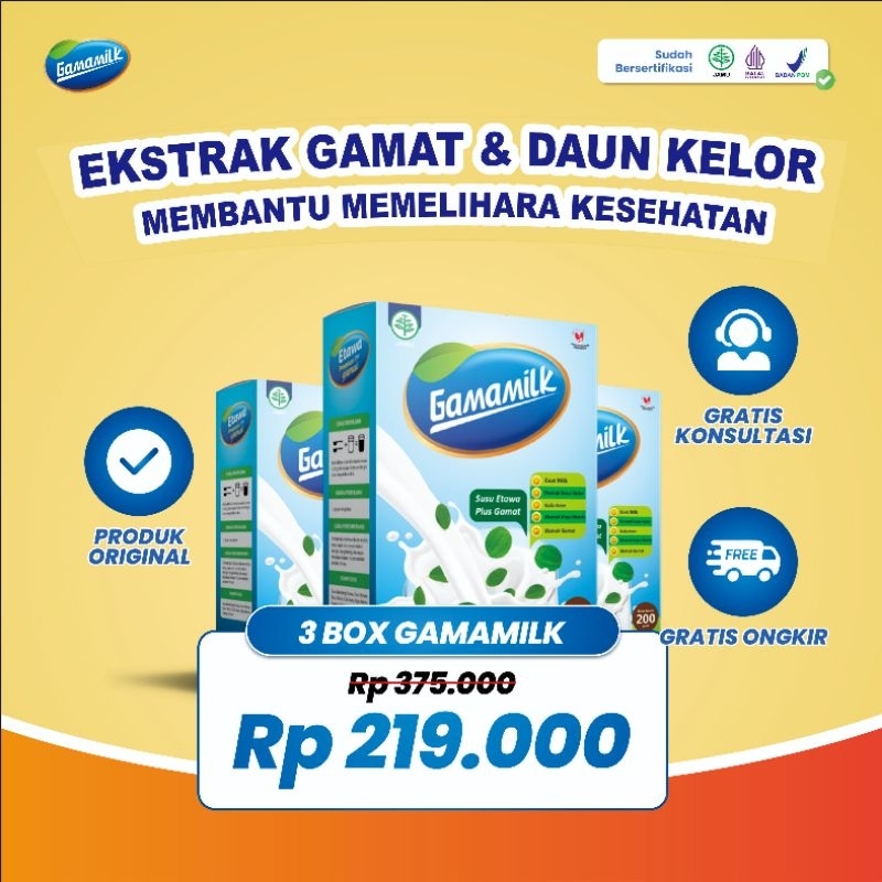 

GAMAMILK - SUSU ETAWA Plus Ekstrak Gamat (3 BOX)