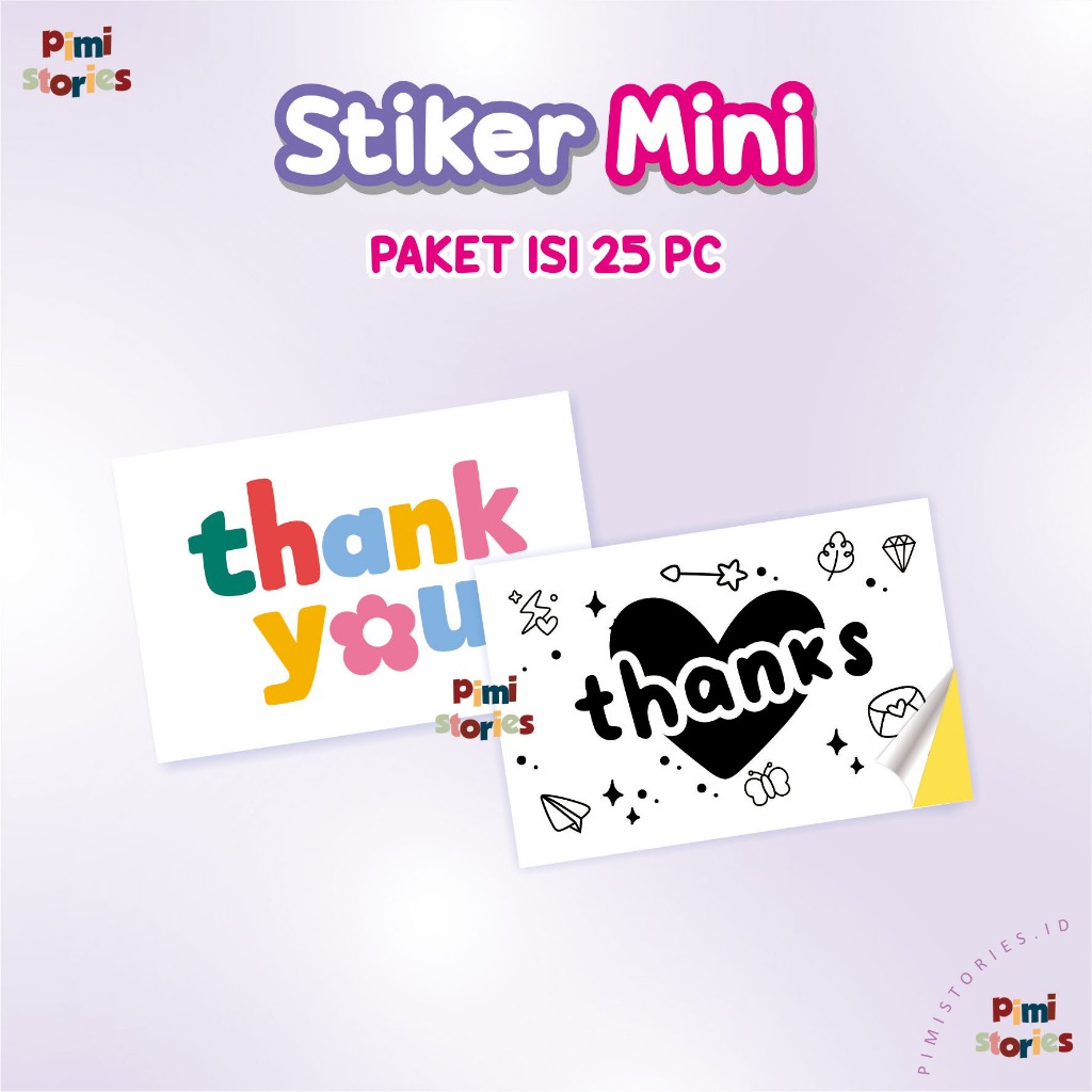 

[ISI 25] STIKER MINI ⚫ STIKER THANK YOU ⚫ STIKER TERIMA KASIH MINI