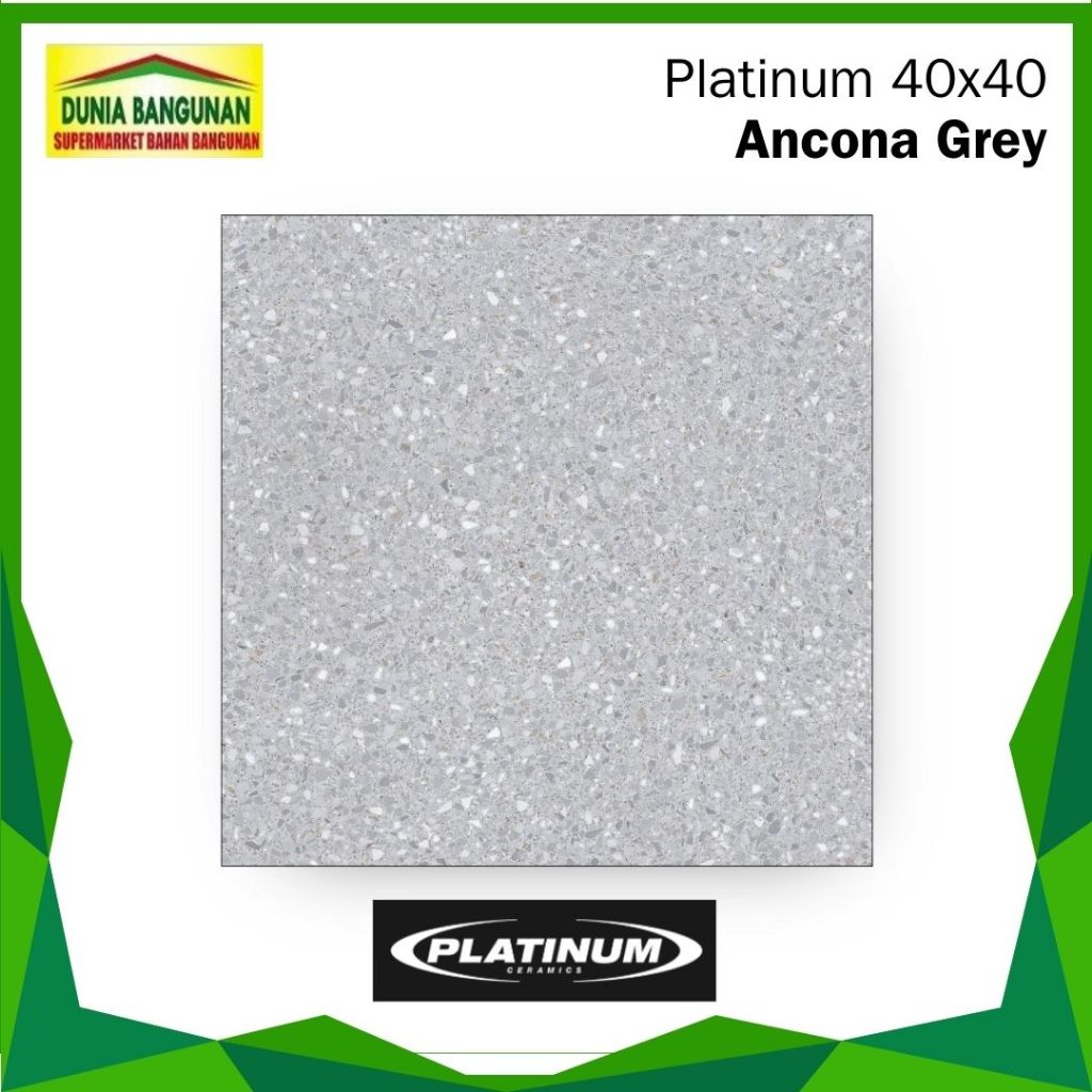 Keramik Platinum 40x40 Ancona Grey Keramik Kamar Mandi / Keramik Kasar / Keramik Terrazo
