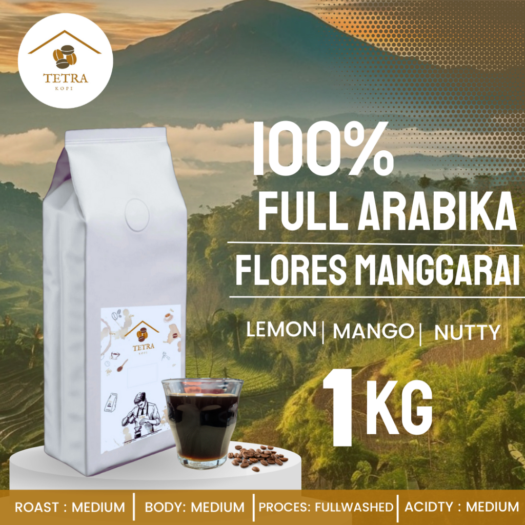 

Tetra Kopi Kopi Arabika Flores Mangarai Roasted Beans - 100gr