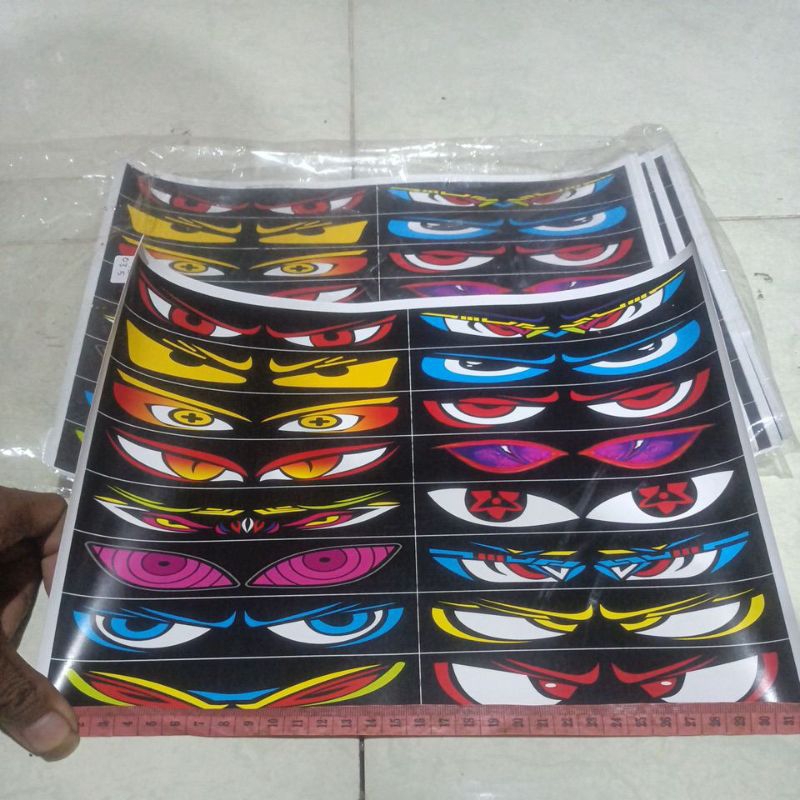 1 Lembar Stiker Mata stiker bus