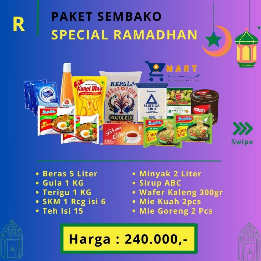 

Paket Sembako Ramadhan R / Paket Sembako Murah