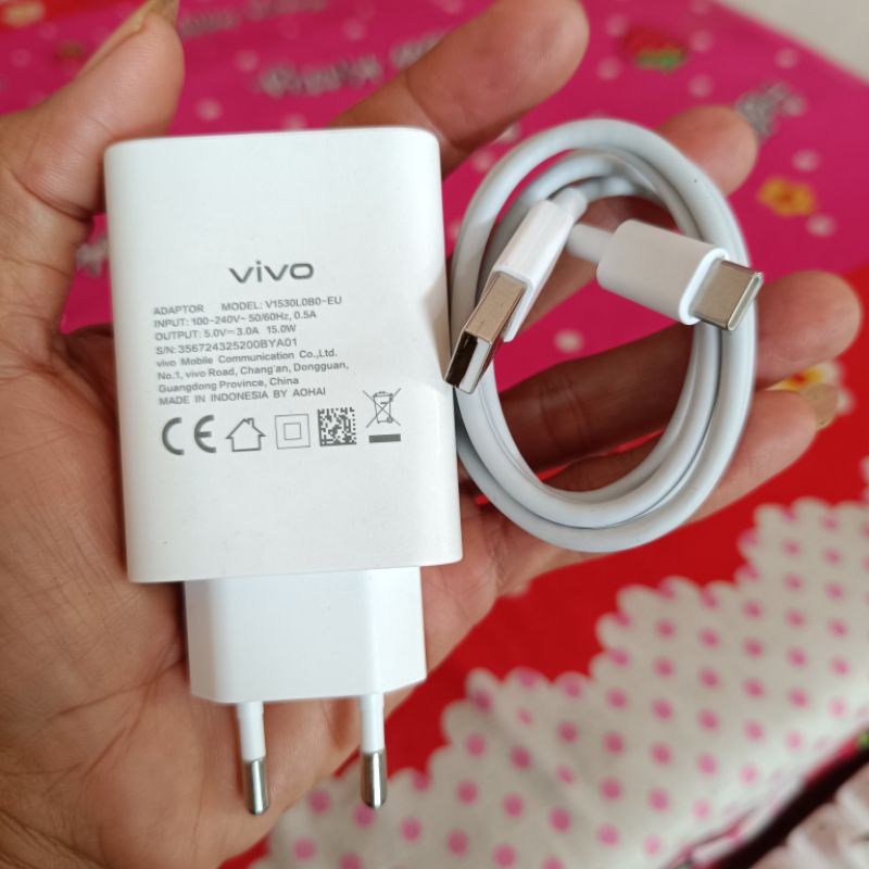 charger vivo 15 watt original bawaan Hp