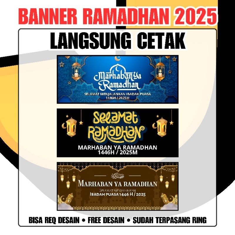 BANNER RAMADHAN BANNER PUASA BANNER MARHABAN YA RAMADHAN UNTUK RAMADHAN - MODEL TERBARU MUDAH DIPASA