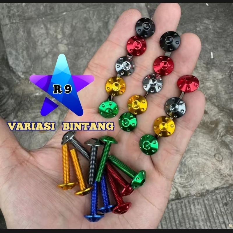 1 PCS Baut probolt visor ukuran 8 Yamaha Nmax Aerox xmax dllbaut probolt nmax baut variasi baut Viso